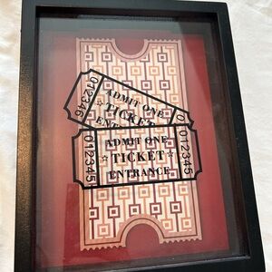 Framed Ticket Display Shadowbox frame